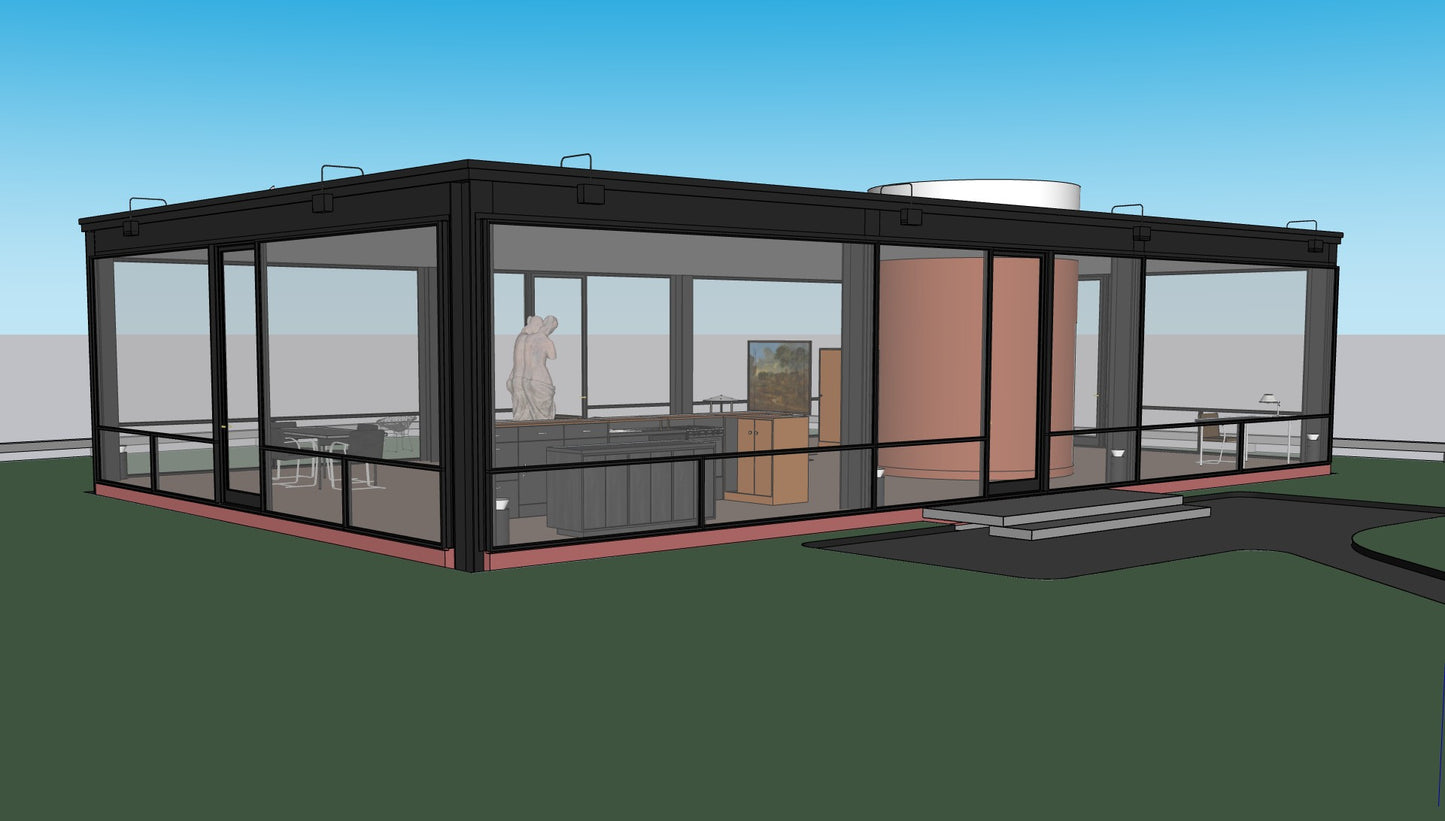 The Glass House – D5 Render 2.10 Scene + SketchUp Model (Full Scene Package)